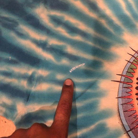 Vintage Grateful Dead T-Shirt Let it Shine Double Sided Tie Dye Deadheads 1998 - Picture 5 of 6